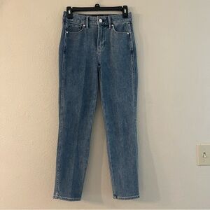 White House Black Market Straight-Leg High Rise Jeans Medium Blue Wash - Size 00